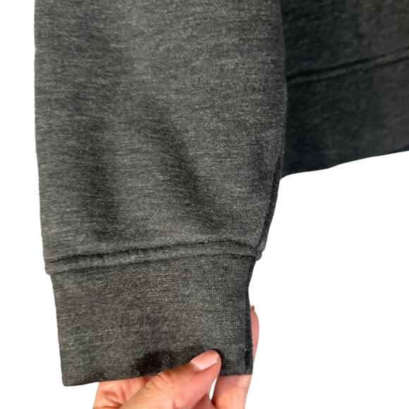 Orvis Gray 1/4 Zip Cotton Blend Long Sleeve Mock Neck Knit Sweater Men Sz M - Picture 3 of 8